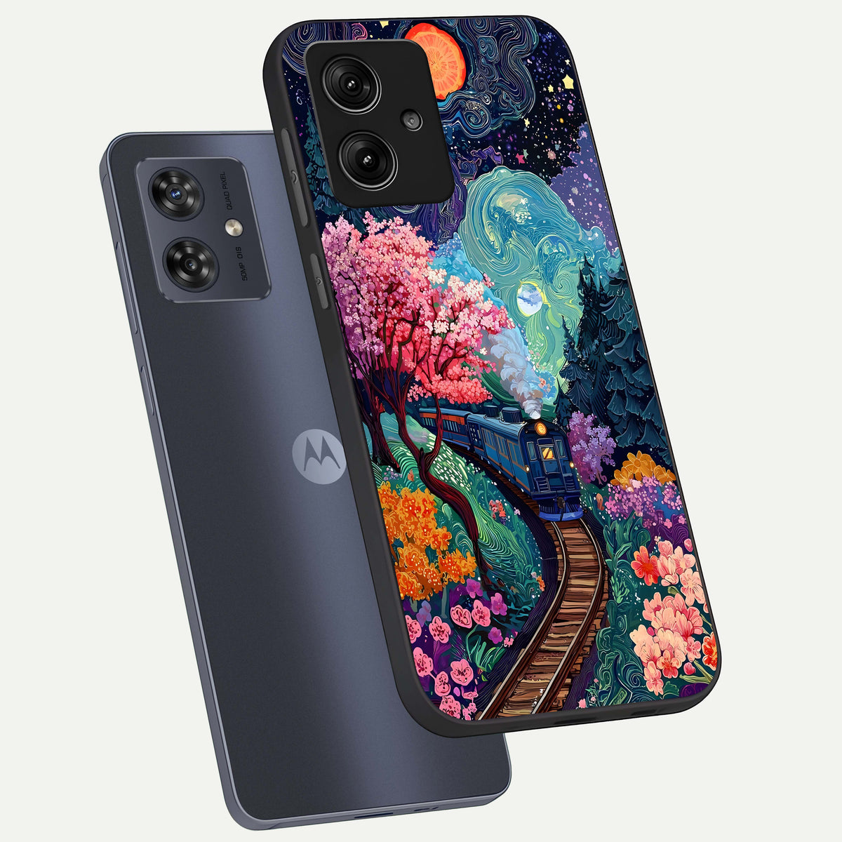  Digital Art phone case For Moto G54 showing premium glass back cover with detailed artwork