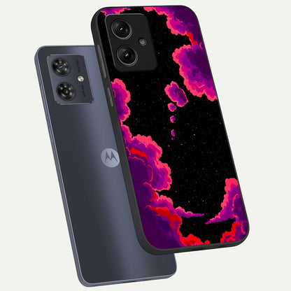  Galaxy Dream Frame phone case For Moto G54 showing premium glass back cover with detailed artwork