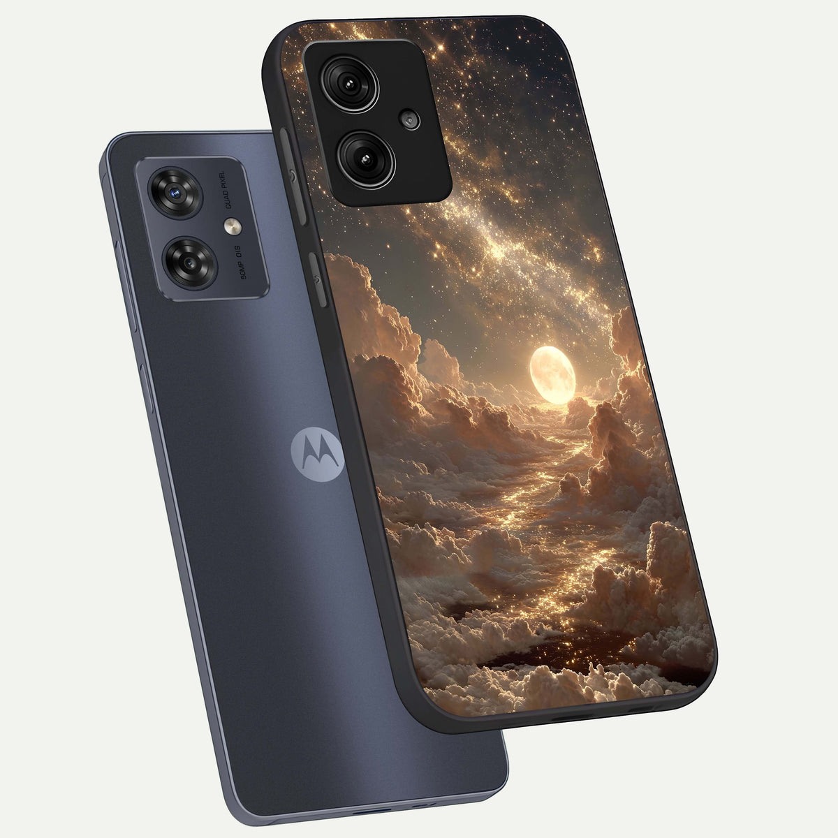  Golden Sky Dream phone case For Moto G54 showing premium glass back cover with detailed artwork