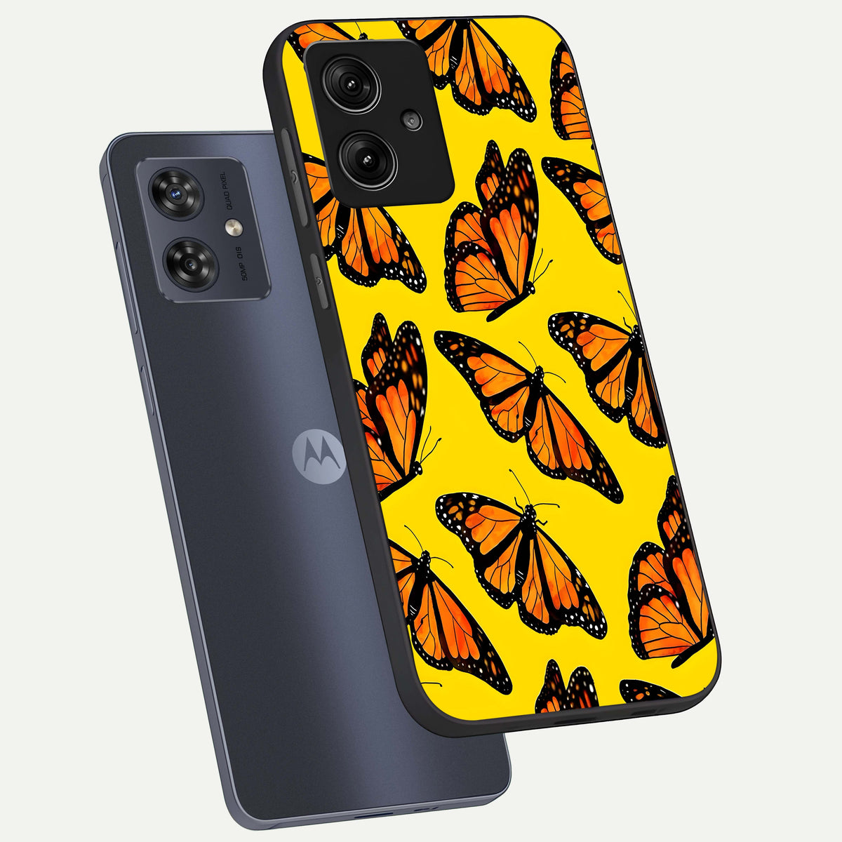  Golden Wing Flight phone case For Moto G54 showing premium glass back cover with detailed artwork