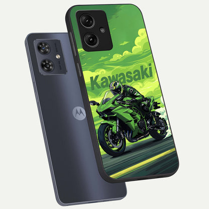  Greenery Sky phone case For Moto G54 showing premium glass back cover with detailed artwork