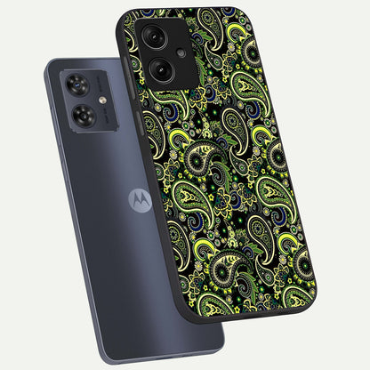  Green Lemon phone case For Moto G54 showing premium glass back cover with detailed artwork