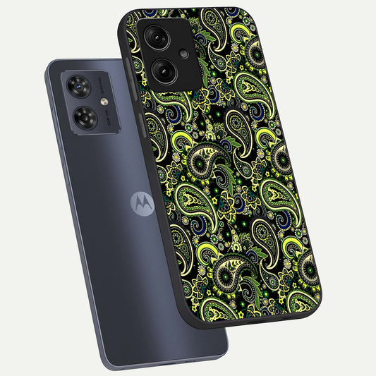  Green Lemon phone case For Moto G54 showing premium glass back cover with detailed artwork