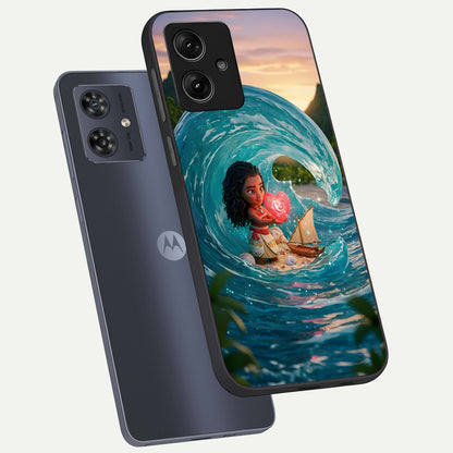  Heart of Ocean phone case For Moto G54 showing premium glass back cover with detailed artwork