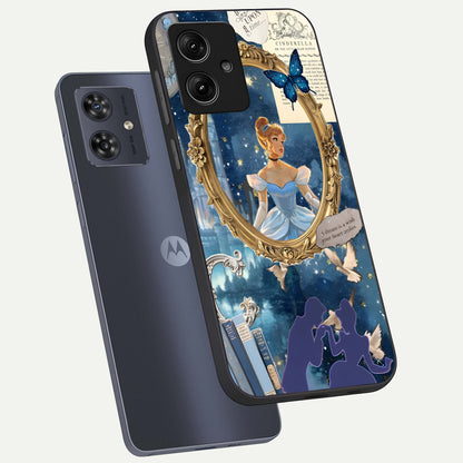  Midnight Queen phone case For Moto G54 showing premium glass back cover with detailed artwork