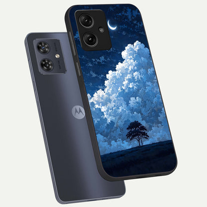  Midnight Sky Serenity phone case For Moto G54 showing premium glass back cover with detailed artwork