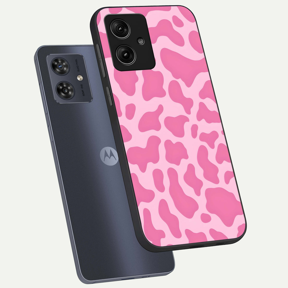  Pinkish Scenery phone case For Moto G54 showing premium glass back cover with detailed artwork