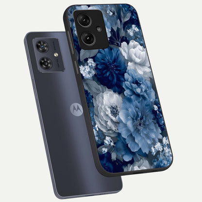  Royal Bloom Garden phone case For Moto G54 showing premium glass back cover with detailed artwork