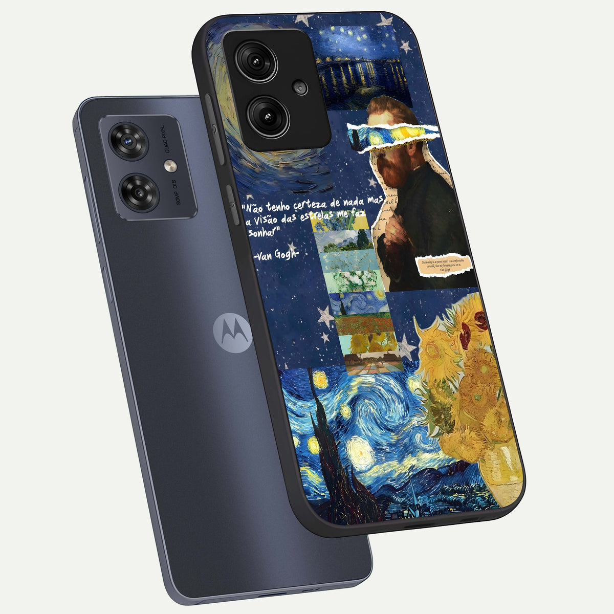  Starry Dream Vision phone case For Moto G54 showing premium glass back cover with detailed artwork