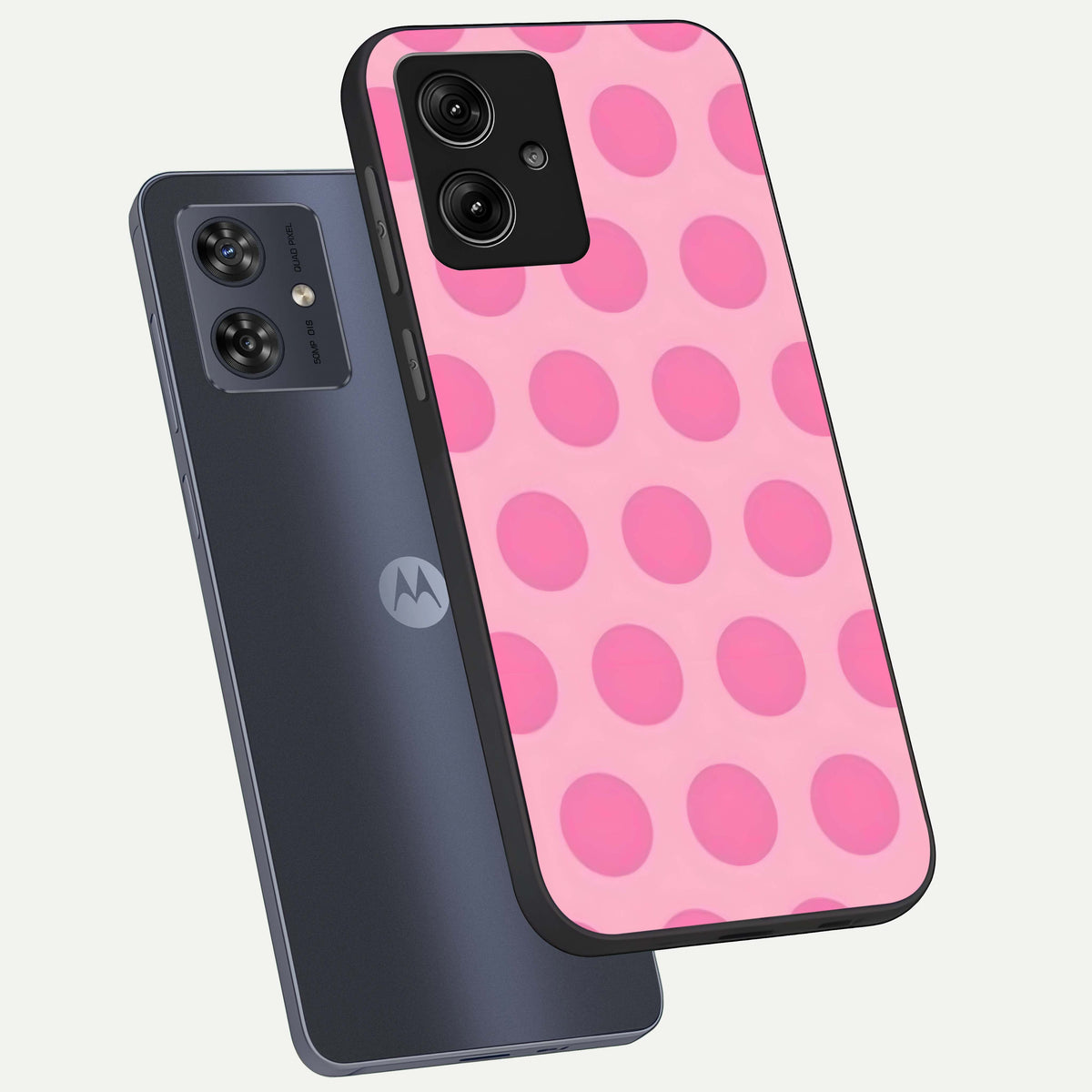  Sweet Dot Dreams phone case For Moto G54 showing premium glass back cover with detailed artwork