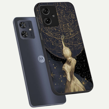  Taylor Swift Girl phone case For Moto G54 showing premium glass back cover with detailed artwork