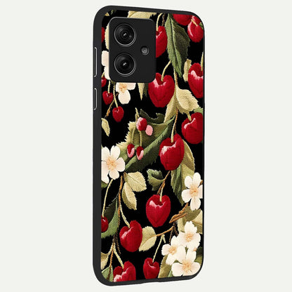  Blooming Spendor Bird back cover For Moto G54 slim fit glass case with vibrant aesthetic design
