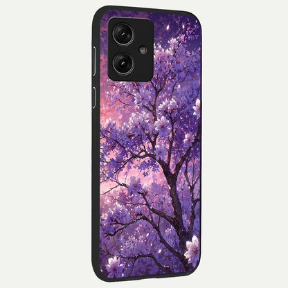  Blossom Tree back cover For Moto G54 slim fit glass case with vibrant aesthetic design