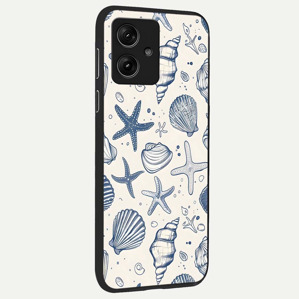  Blue Ocean Outline back cover For Moto G54 slim fit glass case with vibrant aesthetic design