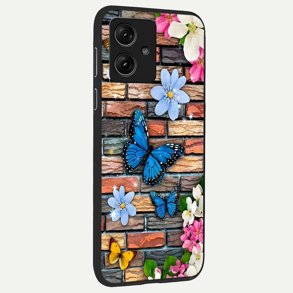  Brick Bloom Flight back cover For Moto G54 slim fit glass case with vibrant aesthetic design