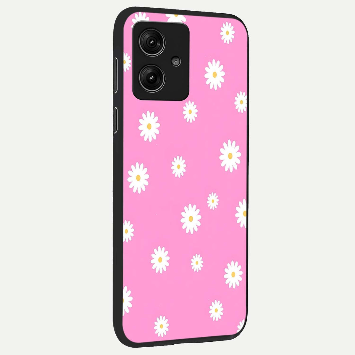  Bubblegum Daisy Pop back cover For Moto G54 slim fit glass case with vibrant aesthetic design