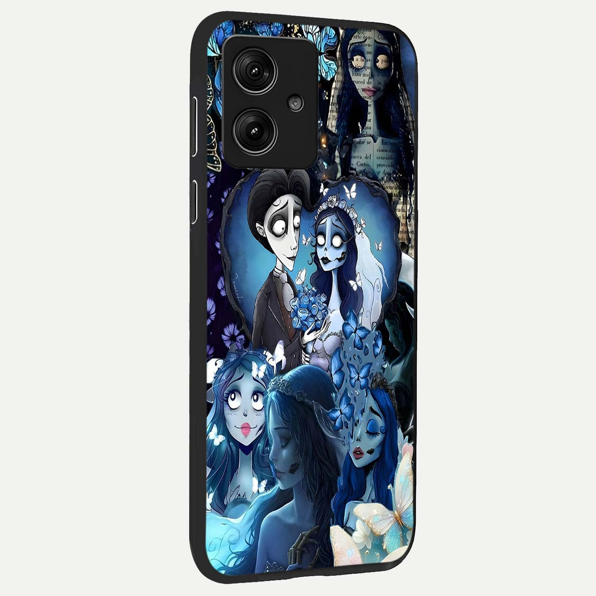  Butterfly Ghost Soul back cover For Moto G54 slim fit glass case with vibrant aesthetic design