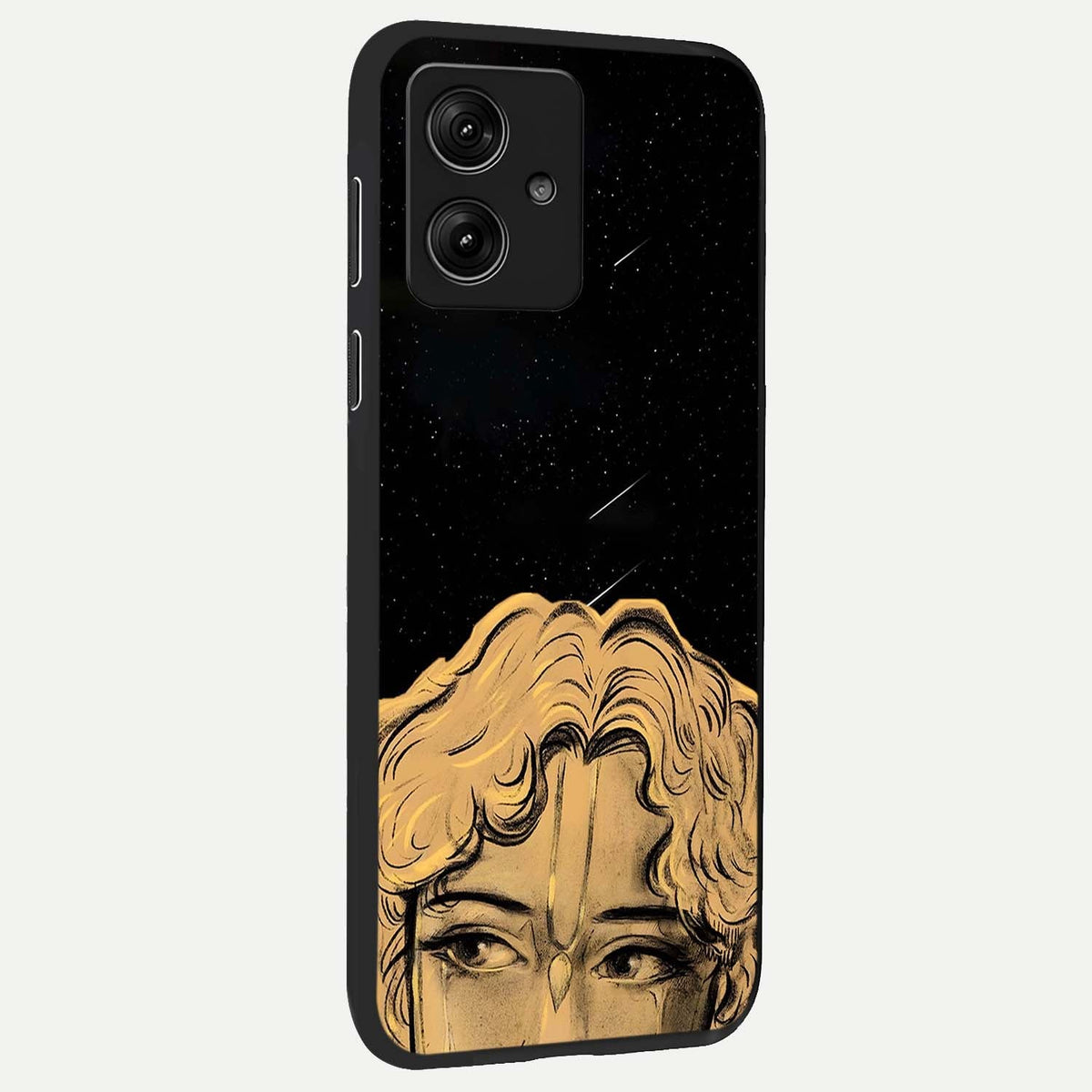  Celestial Gods Plan back cover For Moto G54 slim fit glass case with vibrant aesthetic design