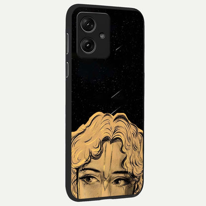  Celestial Gods Plan back cover For Moto G54 slim fit glass case with vibrant aesthetic design