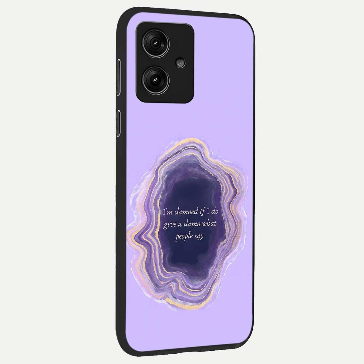  Damned People Quote back cover For Moto G54 slim fit glass case with vibrant aesthetic design