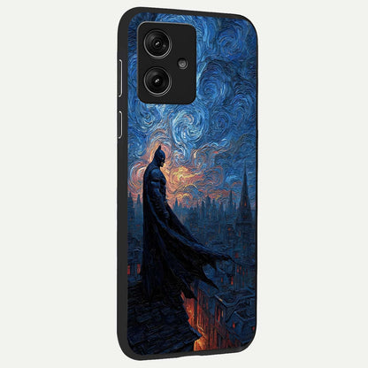 Dark Knight Dusk back cover For Moto G54 slim fit glass case with vibrant aesthetic design