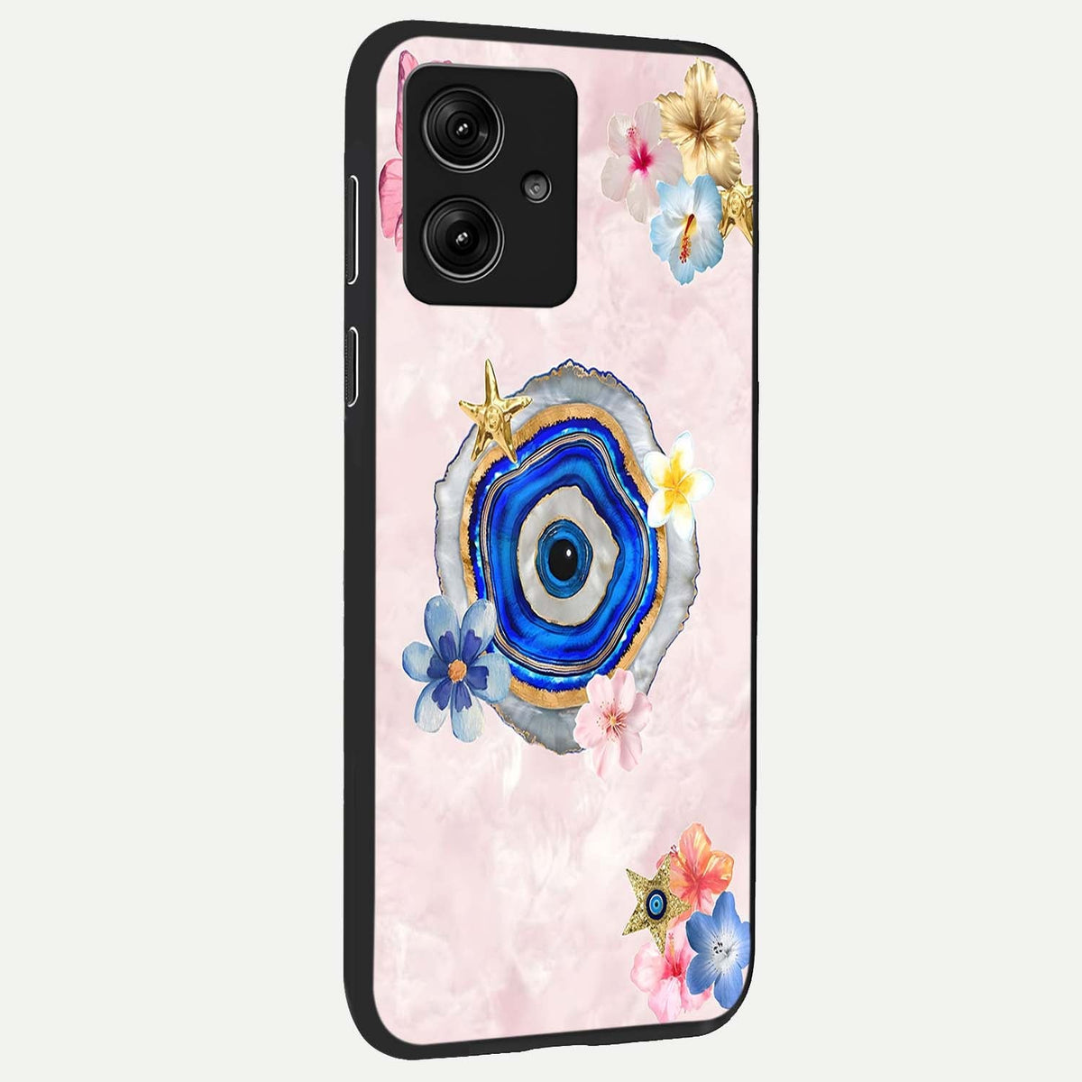  Divine Aura Bloom back cover For Moto G54 slim fit glass case with vibrant aesthetic design