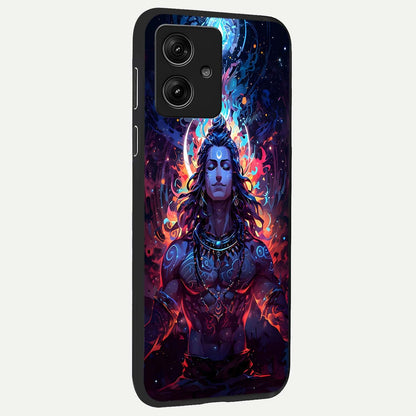  Divine Fire Shiv back cover For Moto G54 slim fit glass case with vibrant aesthetic design