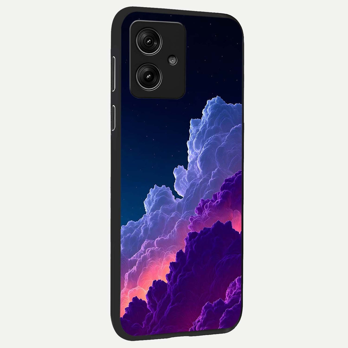  Dreamy Cloud Skies back cover For Moto G54 slim fit glass case with vibrant aesthetic design
