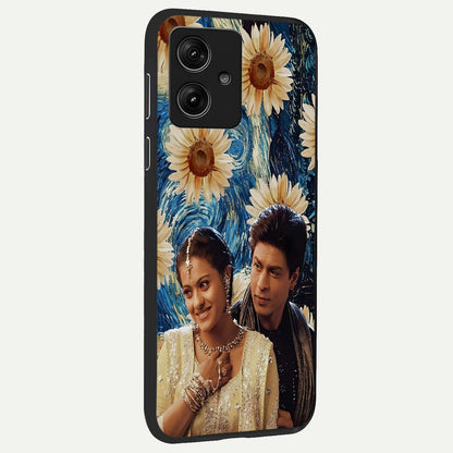  Eternal Love Story back cover For Moto G54 slim fit glass case with vibrant aesthetic design