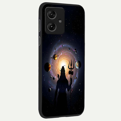  Galactic Shiva Vision back cover For Moto G54 slim fit glass case with vibrant aesthetic design