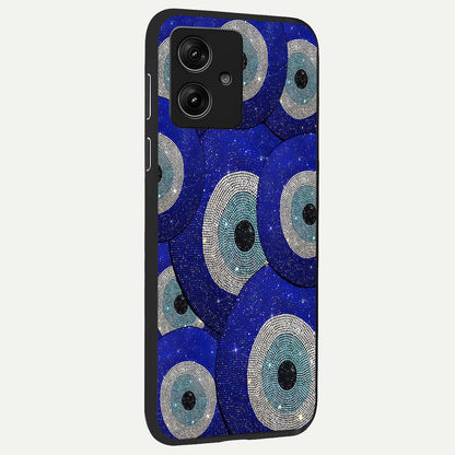  Galaxy Eye Flow back cover For Moto G54 slim fit glass case with vibrant aesthetic design