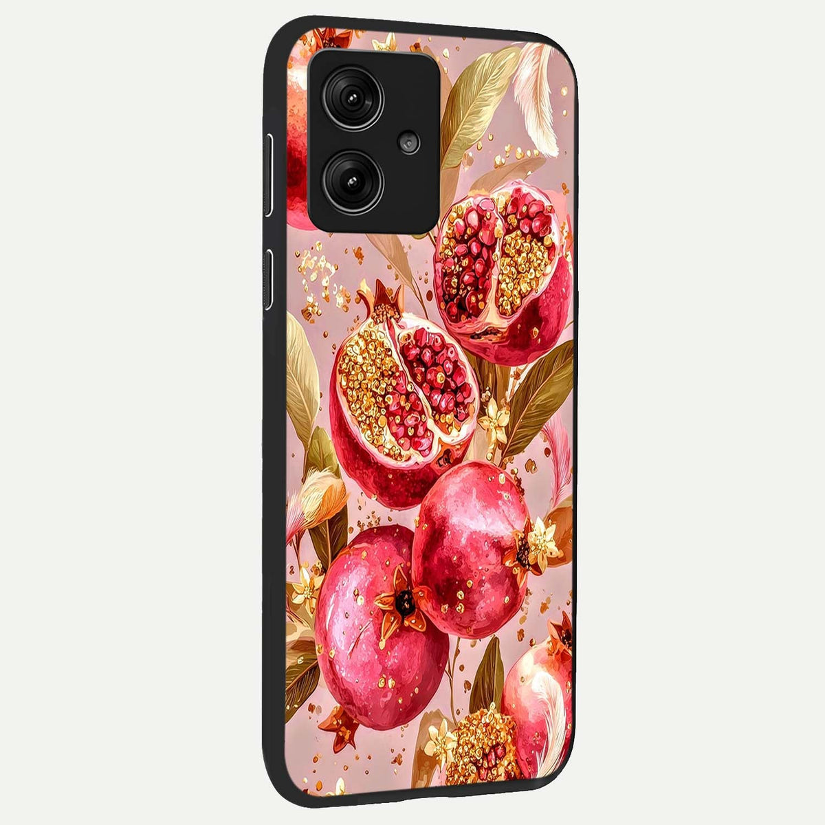  Golden Bloom Glow back cover For Moto G54 slim fit glass case with vibrant aesthetic design