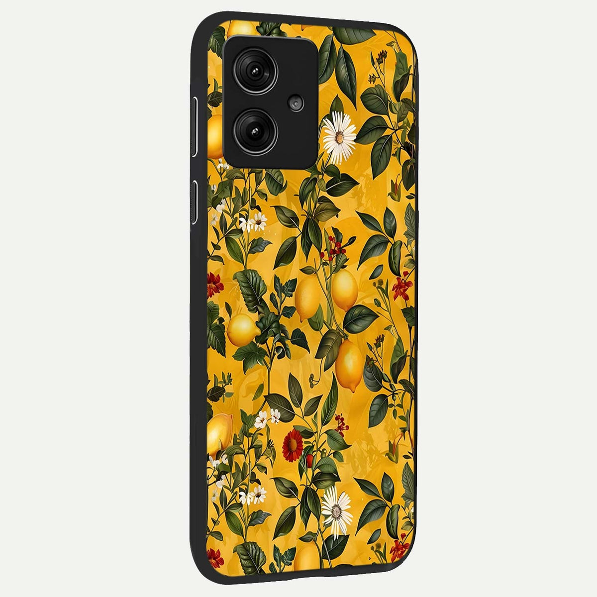  Golden Lemon Field back cover For Moto G54 slim fit glass case with vibrant aesthetic design