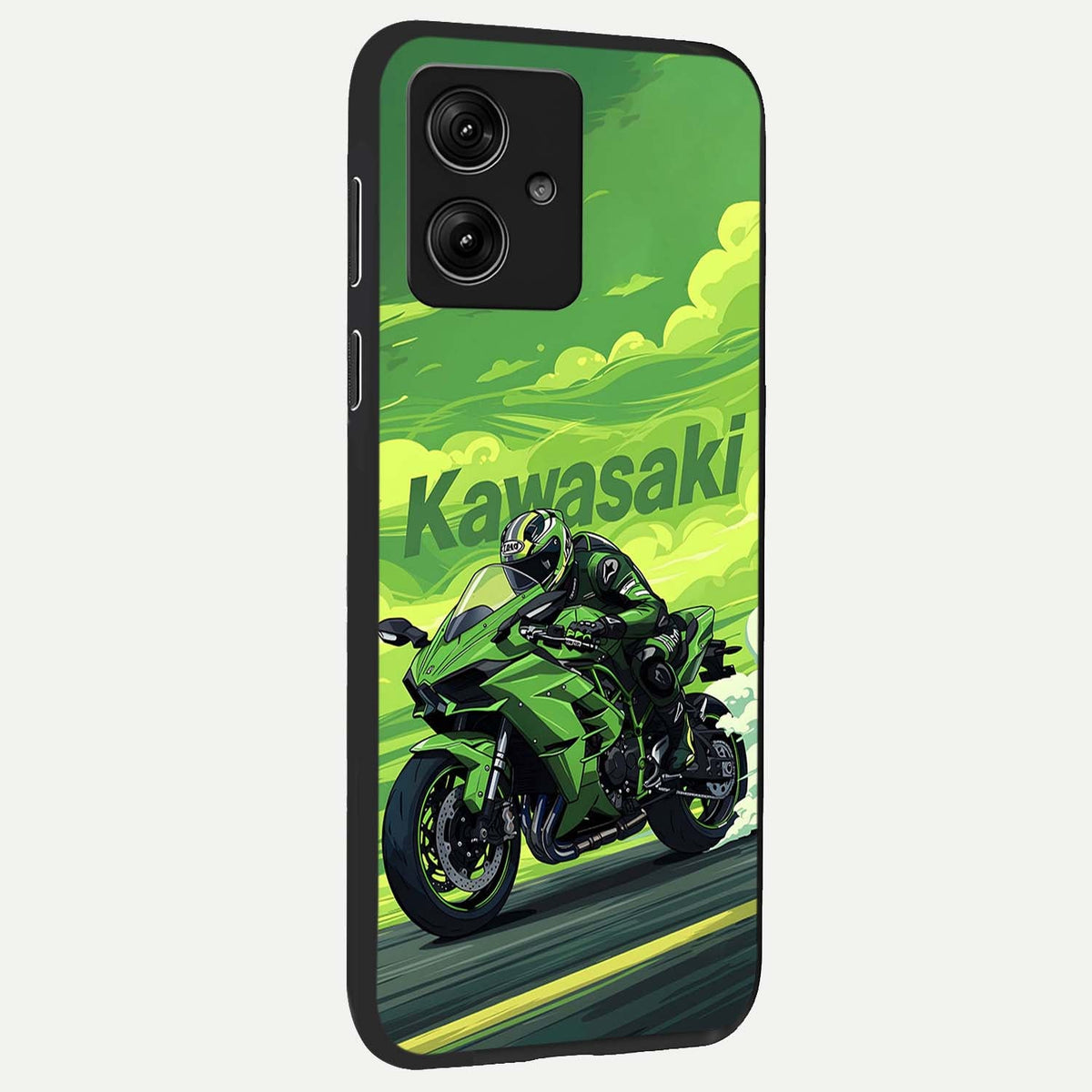  Greenery Sky back cover For Moto G54 slim fit glass case with vibrant aesthetic design