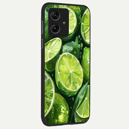  Green Kawasaki back cover For Moto G54 slim fit glass case with vibrant aesthetic design