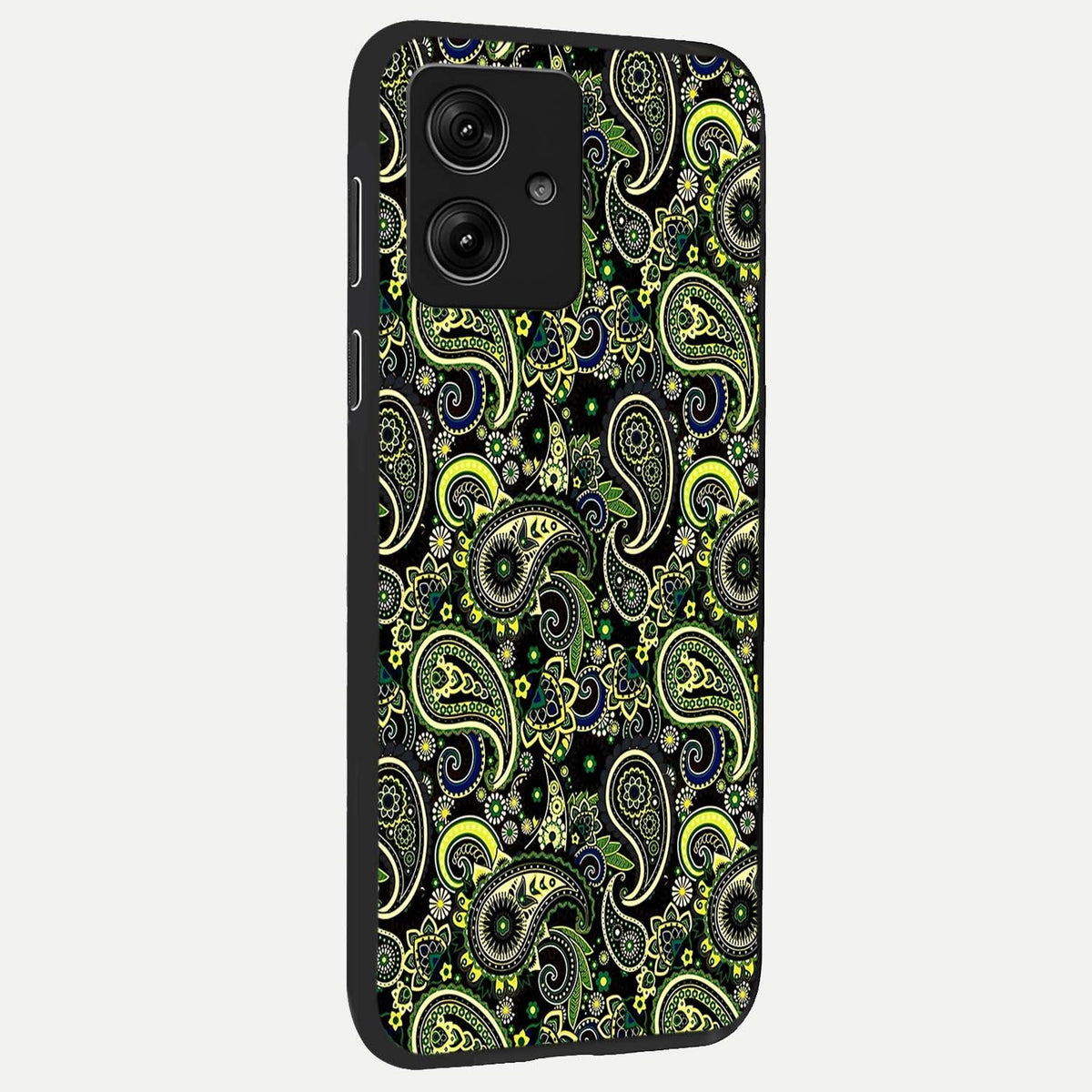  Green Lemon back cover For Moto G54 slim fit glass case with vibrant aesthetic design