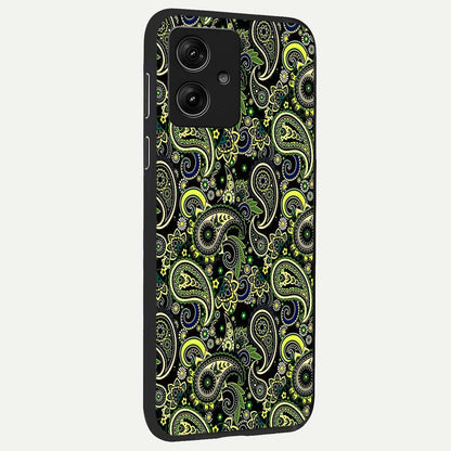  Green Lemon back cover For Moto G54 slim fit glass case with vibrant aesthetic design