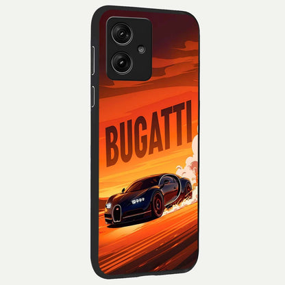  Inferno Bugatti Storm back cover For Moto G54 slim fit glass case with vibrant aesthetic design