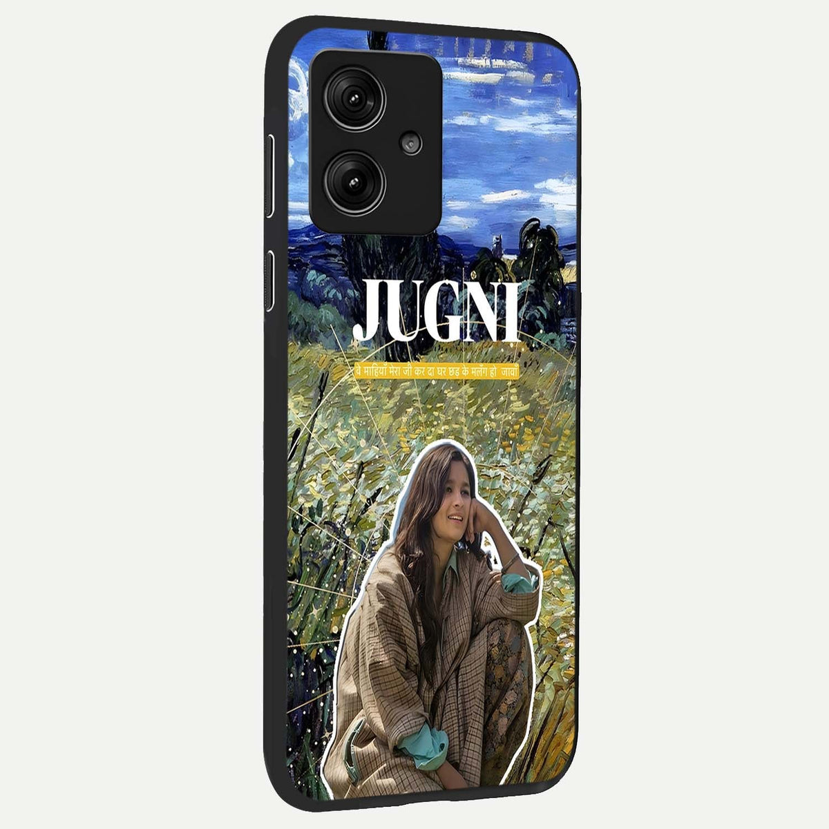  Jugni Soul Vibes back cover For Moto G54 slim fit glass case with vibrant aesthetic design