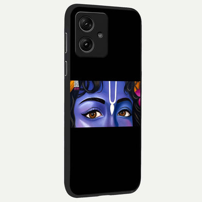 Krishna Eye back cover For Moto G54 slim fit glass case with vibrant aesthetic design