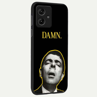  Mr Bean Damn back cover For Moto G54 slim fit glass case with vibrant aesthetic design