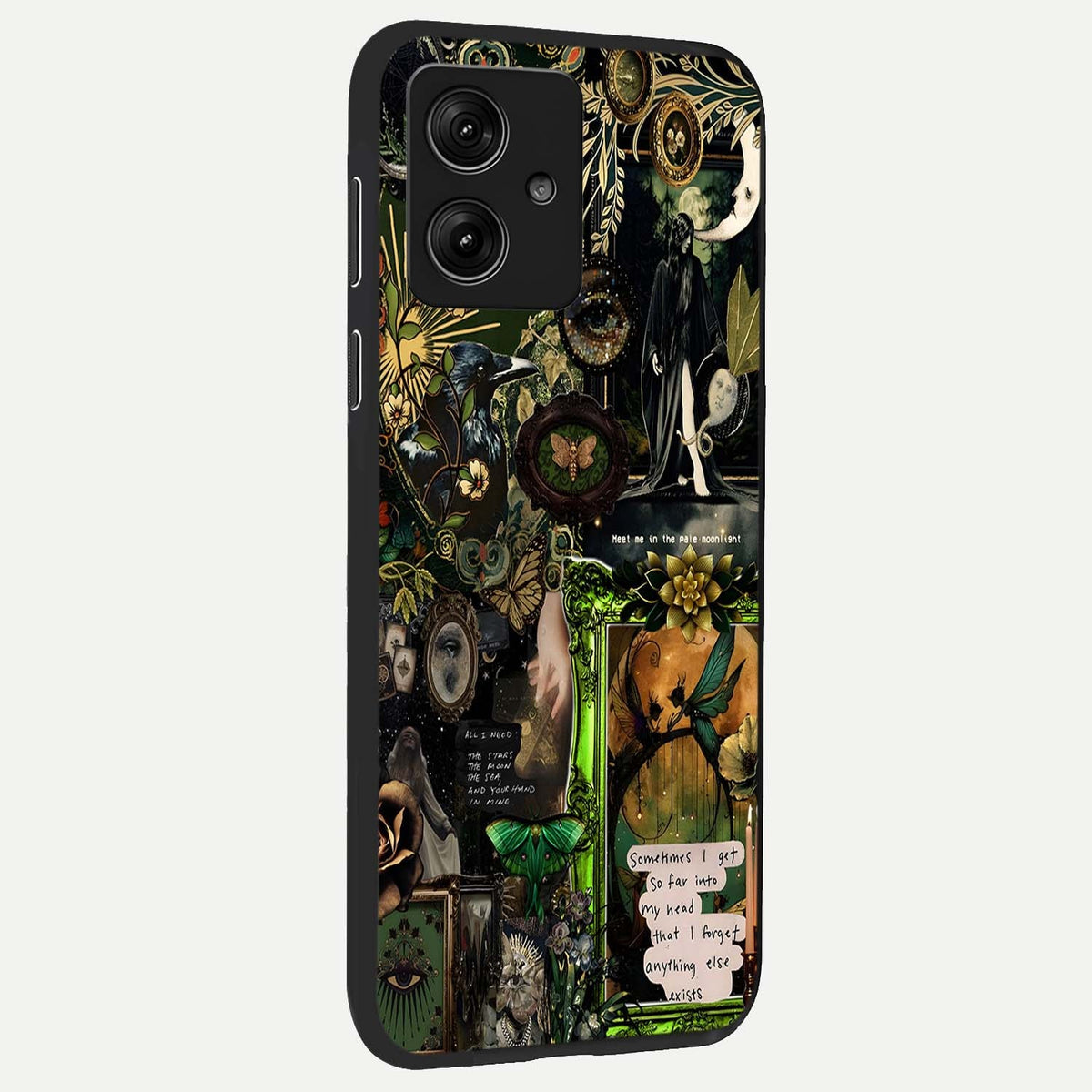  Mystic Woods Secret back cover For Moto G54 slim fit glass case with vibrant aesthetic design
