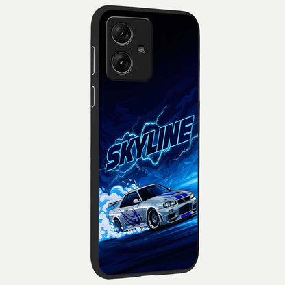  Neon Drift Beast back cover For Moto G54 slim fit glass case with vibrant aesthetic design