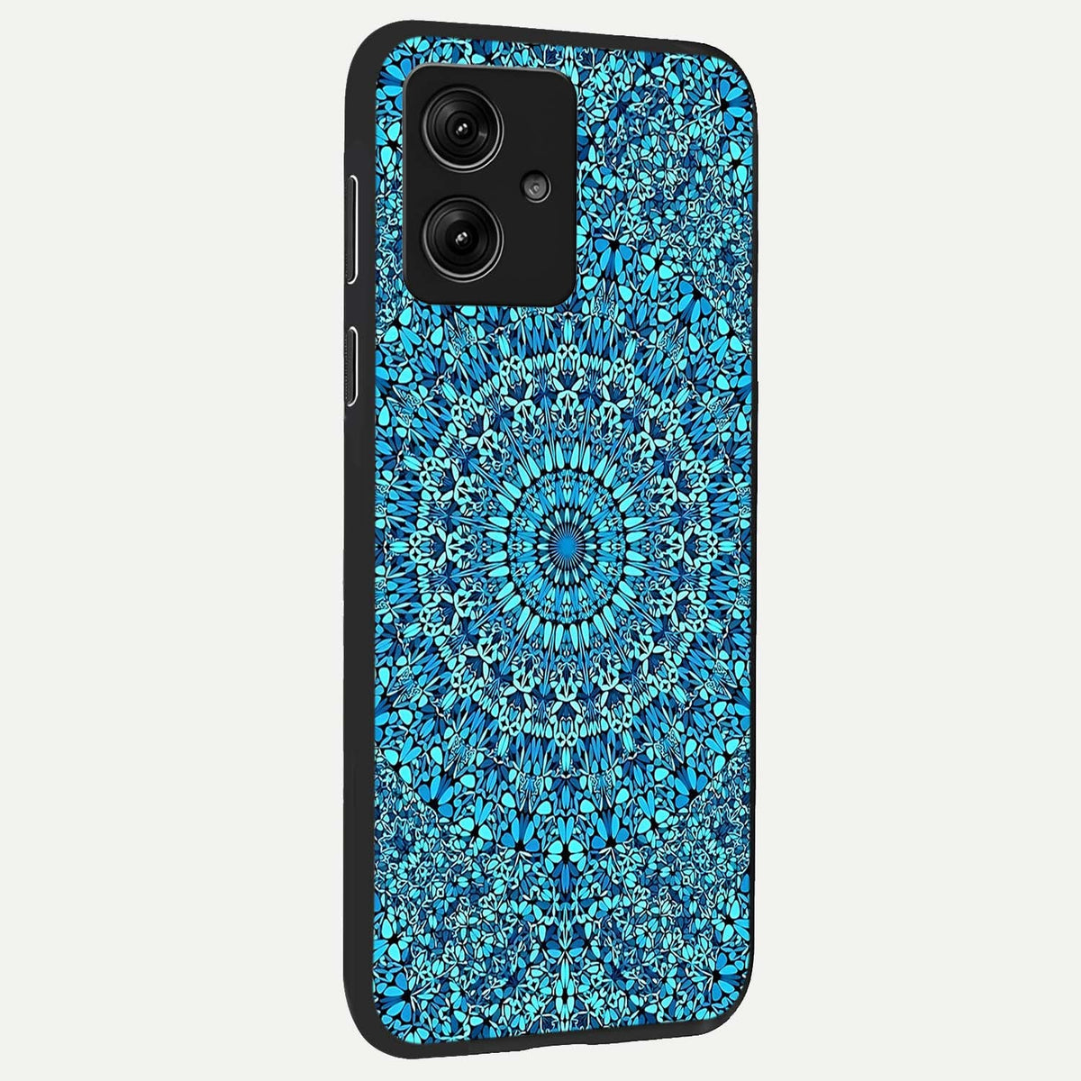  Ocean Bloom Mandala back cover For Moto G54 slim fit glass case with vibrant aesthetic design