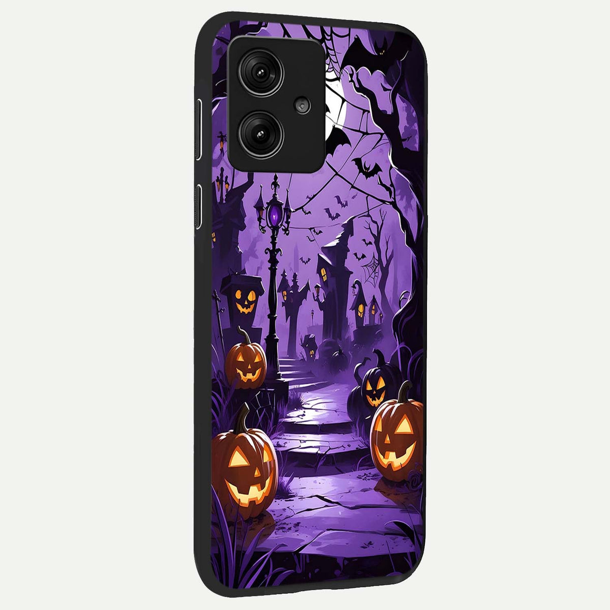  Pumpkin Patch Halloween back cover For Moto G54 slim fit glass case with vibrant aesthetic design