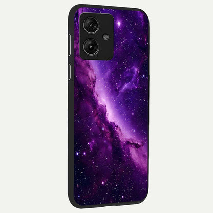  Purple Shade Sky back cover For Moto G54 slim fit glass case with vibrant aesthetic design