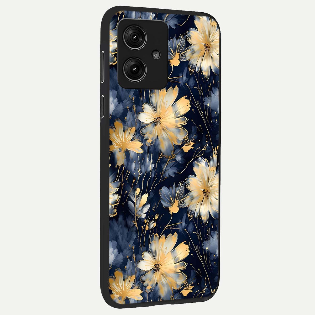 Royal Petal Dream back cover For Moto G54 slim fit glass case with vibrant aesthetic design