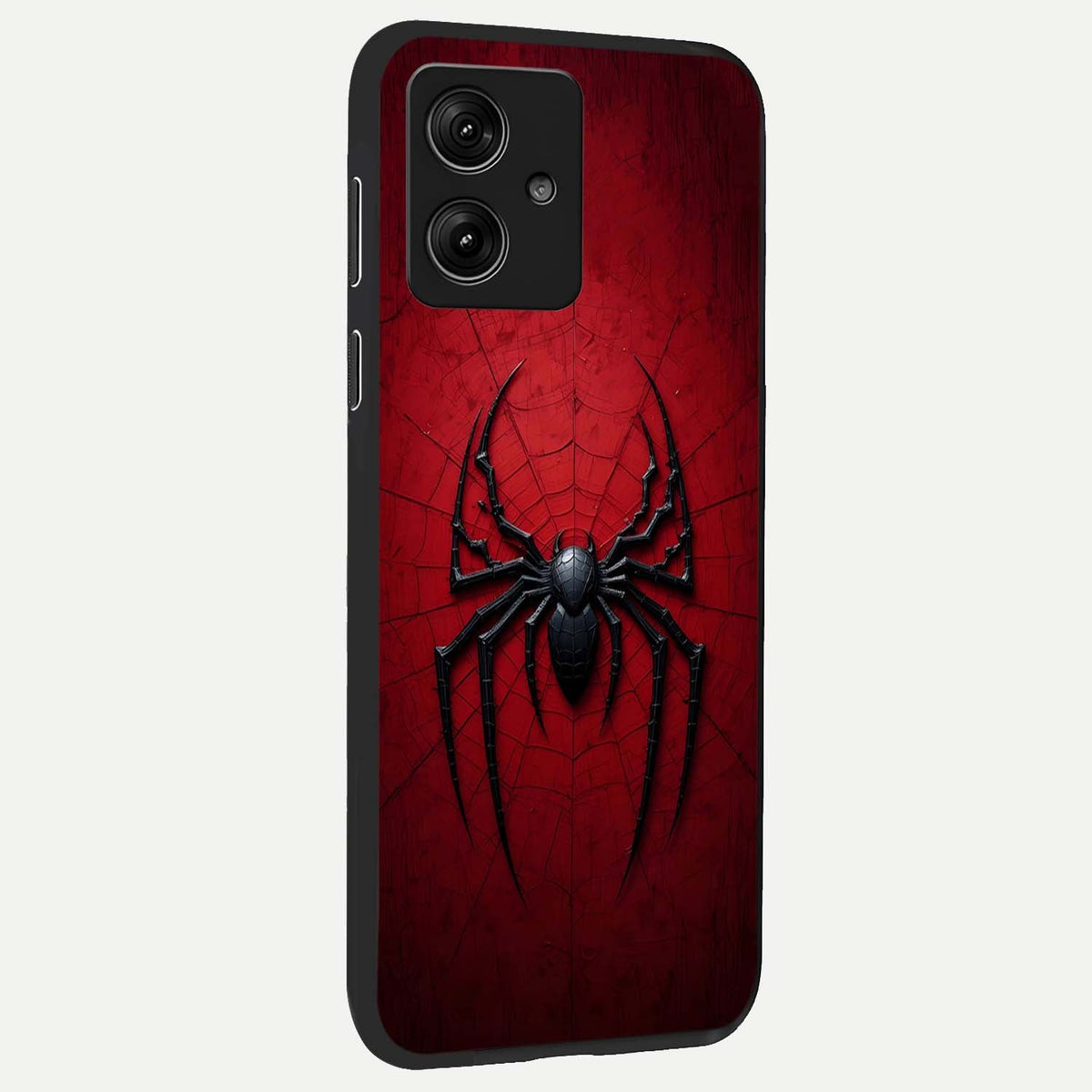  Superhero Web Emblem back cover For Moto G54 slim fit glass case with vibrant aesthetic design