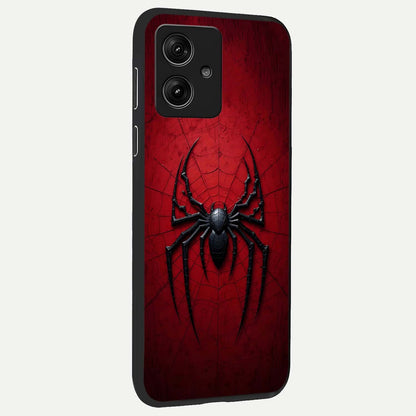  Superhero Web Emblem back cover For Moto G54 slim fit glass case with vibrant aesthetic design