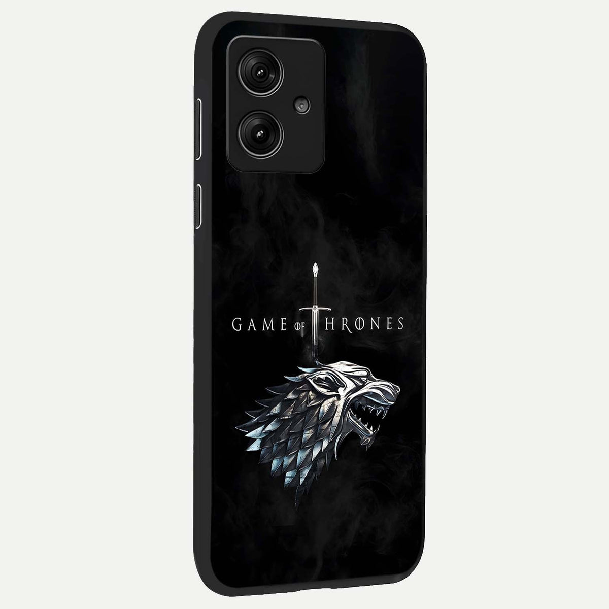  Throne Wolf Legacy back cover For Moto G54 slim fit glass case with vibrant aesthetic design
